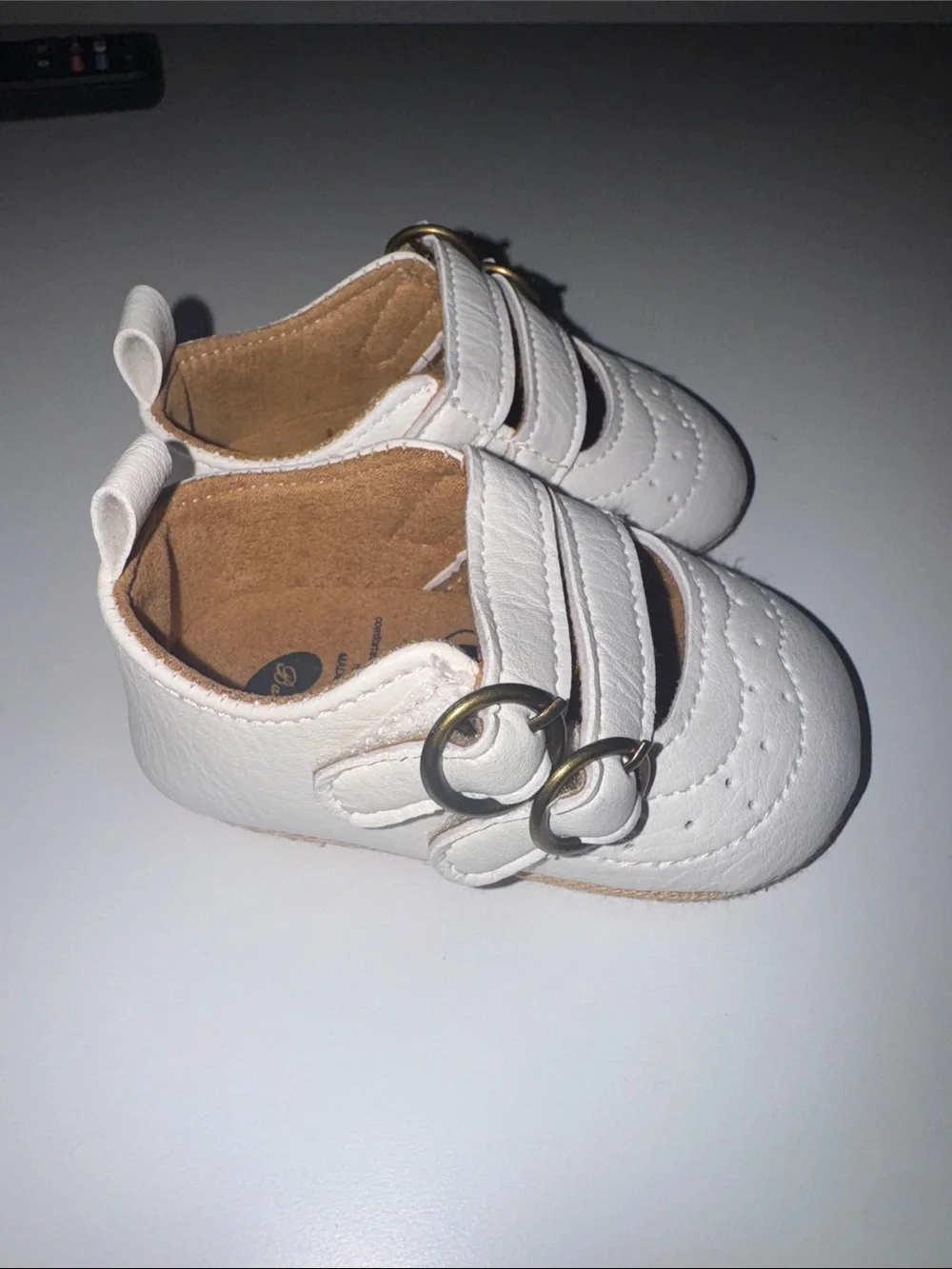 Classic White Baby Mary Janes with Double Strap